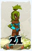 Un personnage du jeu Dofus, Sadida-Air, au niveau 21