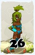 Un personaje del juego Dofus, Sadida-Aire, de nivel 26