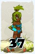 Un personaje del juego Dofus, Sadida-Aire, de nivel 37