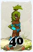 Un personaje del juego Dofus, Sadida-Aire, de nivel 40