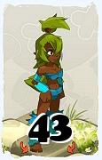 Un personaggio del gioco Dofus, Sadida-Aria, al livello 43