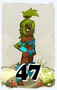 Un personaje del juego Dofus, Sadida-Aire, de nivel 47