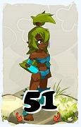 Un personaje del juego Dofus, Sadida-Aire, de nivel 51