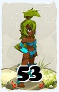 Un personaje del juego Dofus, Sadida-Aire, de nivel 53