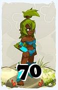 Un personaje del juego Dofus, Sadida-Aire, de nivel 70