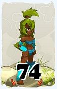 Un personnage du jeu Dofus, Sadida-Air, au niveau 74