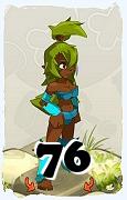 Un personaje del juego Dofus, Sadida-Aire, de nivel 76