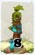 Un personnage du jeu Dofus, Sadida-Air, au niveau 8