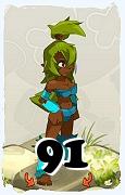 Un personnage du jeu Dofus, Sadida-Air, au niveau 91