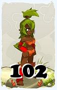 Um personagem do jogo Dofus, Iop-Ar, de nivel 102