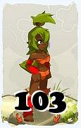 Um personagem do jogo Dofus, Sadida-Ar, de nivel 103