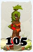 A Dofus character, Sadida-Air, by level 105