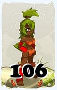 Un personaggio del gioco Dofus, Sadida-Aria, al livello 106