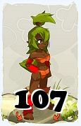 Un personaggio del gioco Dofus, Sadida-Aria, al livello 107