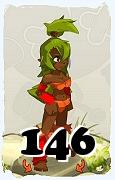 Um personagem do jogo Dofus, Sadida-Ar, de nivel 146