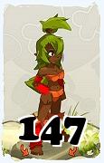 Un personnage du jeu Dofus, Sadida-Air, au niveau 147