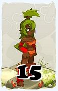 A Dofus character, Sadida-Air, by level 15