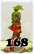 Un personnage du jeu Dofus, Sadida-Air, au niveau 168