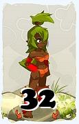 Un personnage du jeu Dofus, Sadida-Air, au niveau 32