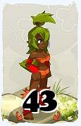 Un personnage du jeu Dofus, Sadida-Air, au niveau 43