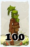 Un personaje del juego Dofus, Sadida-Aire, de nivel 100