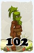 Um personagem do jogo Dofus, Sadida-Ar, de nivel 102