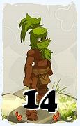 Un personnage du jeu Dofus, Sadida-Air, au niveau 14