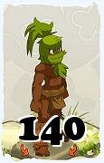 Un personaje del juego Dofus, Sadida-Aire, de nivel 140