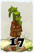 Un personaje del juego Dofus, Sadida-Aire, de nivel 17