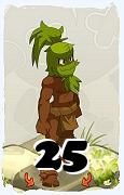 Un personaje del juego Dofus, Sadida-Aire, de nivel 25