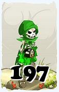 Um personagem do jogo Dofus, Sacrier-Ar, de nivel 197