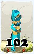 Um personagem do jogo Dofus, Sacrier-Ar, de nivel 102