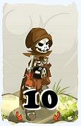 Un personaje del juego Dofus, Sram-Aire, de nivel 10