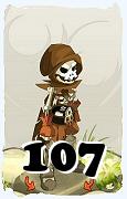 Un personaje del juego Dofus, Sram-Aire, de nivel 107