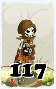 Un personaggio del gioco Dofus, Steamer-Aria, al livello 117