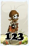 Um personagem do jogo Dofus, Sram-Ar, de nivel 123