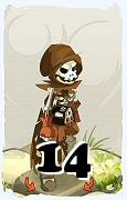 Um personagem do jogo Dofus, Sram-Ar, de nivel 14