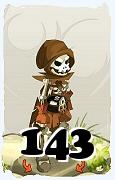 Un personaggio del gioco Dofus, Ecaflip-Aria, al livello 143