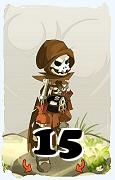 Um personagem do jogo Dofus, Sram-Ar, de nivel 15