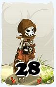 Um personagem do jogo Dofus, Cra-Ar, de nivel 28