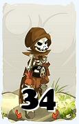 A Dofus character, Sram-Air, by level 34