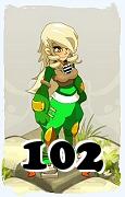 Um personagem do jogo Dofus, Sadida-Ar, de nivel 102