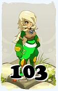 Um personagem do jogo Dofus, Steamer-Ar, de nivel 103