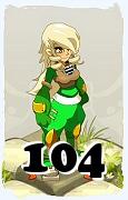 Um personagem do jogo Dofus, Steamer-Ar, de nivel 104