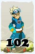 Um personagem do jogo Dofus, Steamer-Ar, de nivel 102