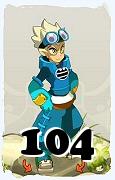 Um personagem do jogo Dofus, Steamer-Ar, de nivel 104