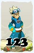 Um personagem do jogo Dofus, Steamer-Ar, de nivel 123