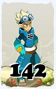 Um personagem do jogo Dofus, Steamer-Ar, de nivel 142