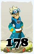 Um personagem do jogo Dofus, Steamer-Ar, de nivel 178