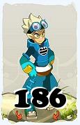 Um personagem do jogo Dofus, Ecaflip-Ar, de nivel 186